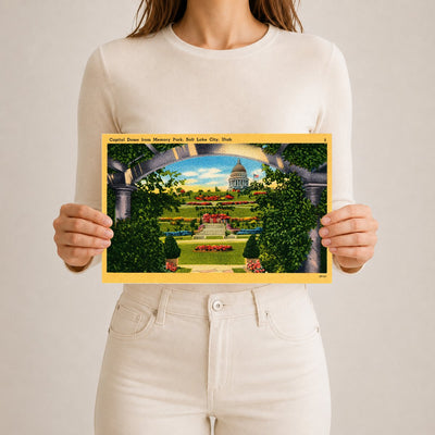 Salt Lake City, UT: Capitol dome from Memory Park