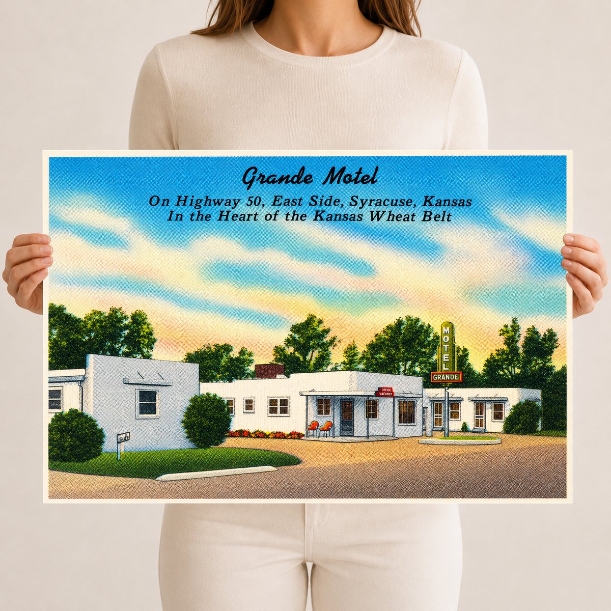 Syracuse, KS: Grande Motel, on Highway 50, east side