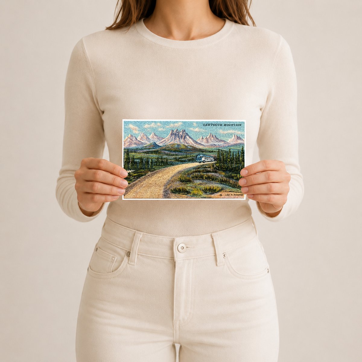 Baton Rouge, LA: Sawtooth Mountain. oil painting by Leo A. Arvette