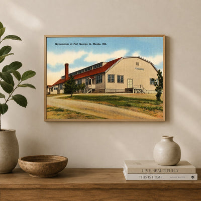Gymnasium at Fort George G. Meade, MD — Vintage Maryland Postcard