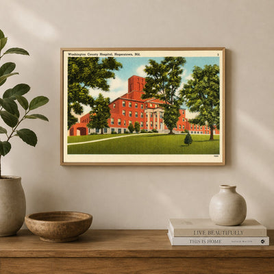 Washington County Hospital, Hagerstown, MD — Vintage Maryland Postcard