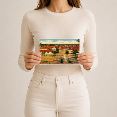 General view from Division Hill, Fort George G. Meade, MD — Vintage Maryland Postcard