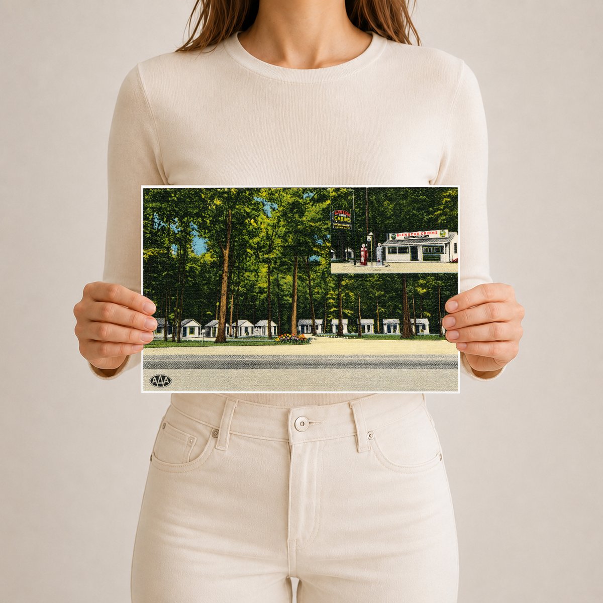 Glen Echo Lodge, U. S. Route 1, Darlington, MD, 3 miles south of Conowingo Dam and 11 miles north of Bel Air, MD — Vintage Maryland Postcard