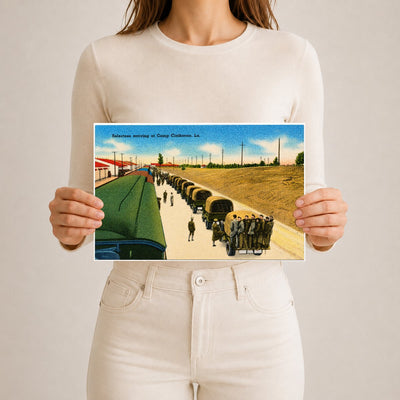 Forest Hill, LA: Selectees arriving at Camp Claiborne