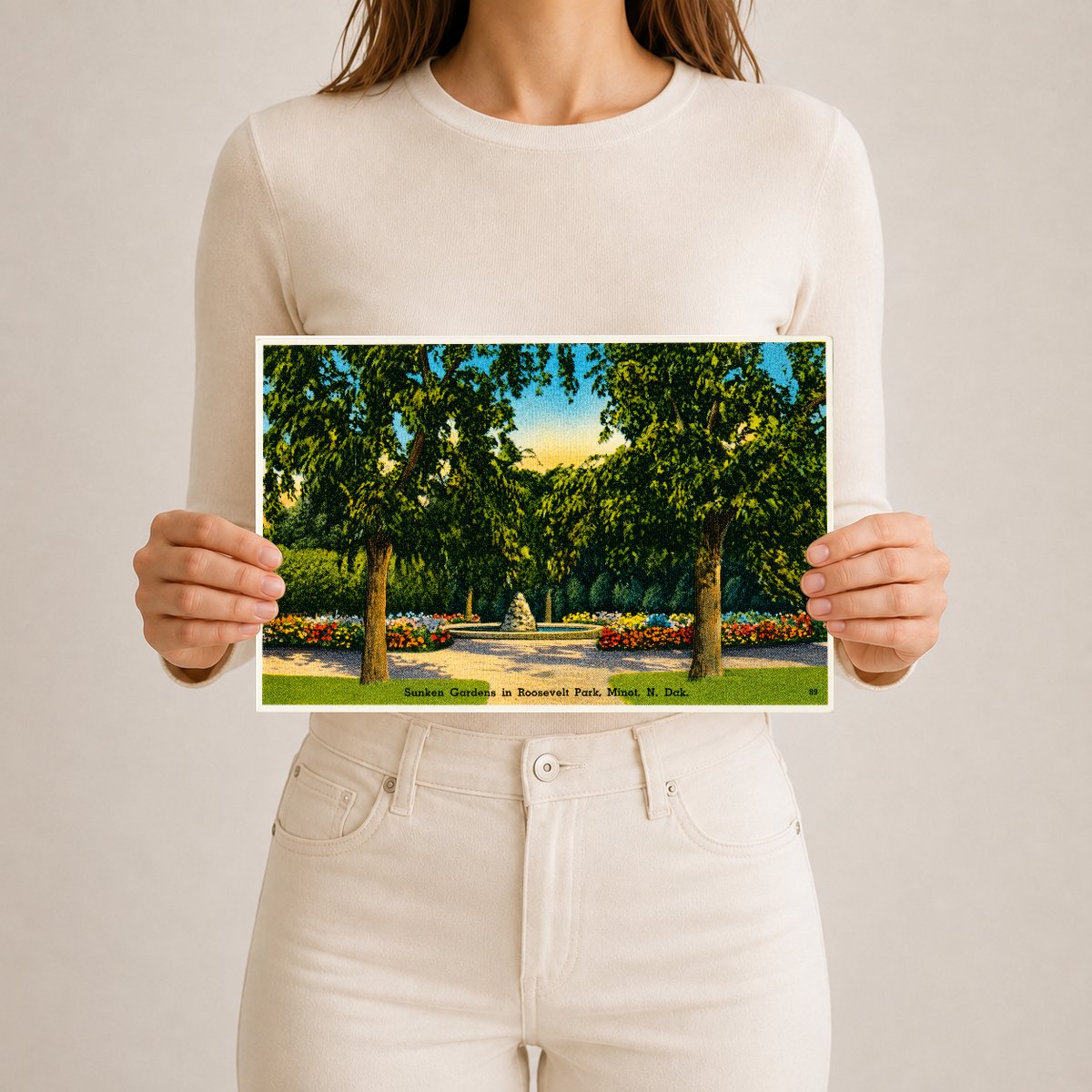 Minot, ND: Sunken Gardens in Roosevelt Park