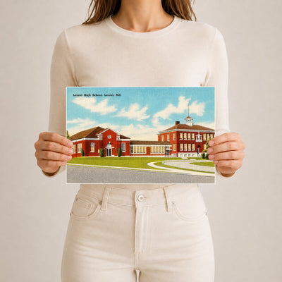 Laurel High School, Laurel, MD — Vintage Maryland Postcard