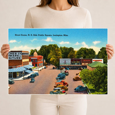 Lexington, MS: Street scene, N. E. Side public square