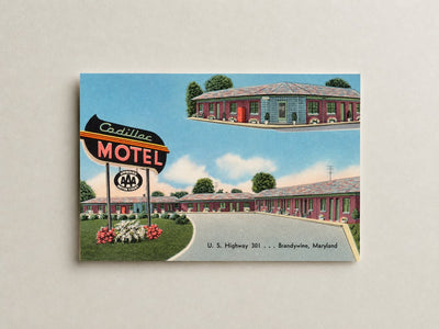 Cadillac Motel, U. S. Highway 301... Brandywine, Maryland — Vintage Maryland Postcard