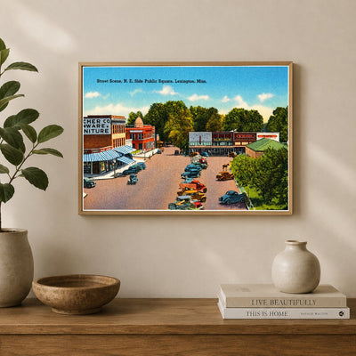 Lexington, MS: Street scene, N. E. Side public square