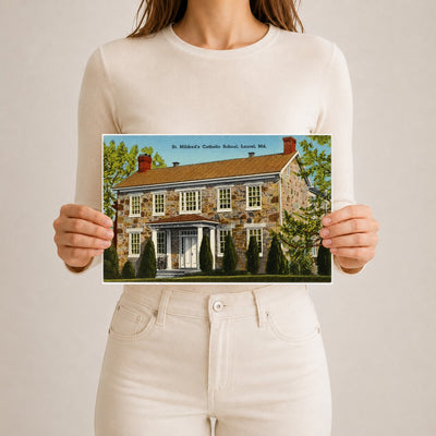 St. Mildred's Catholic School, Laurel, MD — Vintage Maryland Postcard