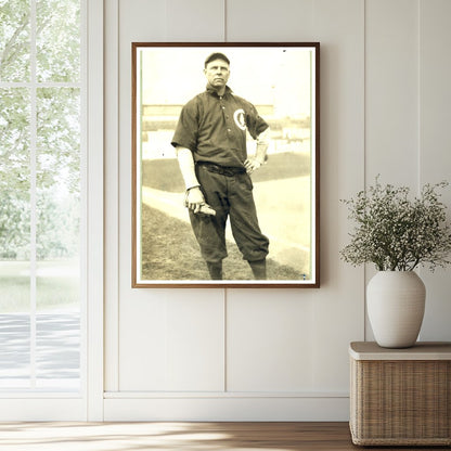 Vintage 1911 Chicago Baseball Star on Field