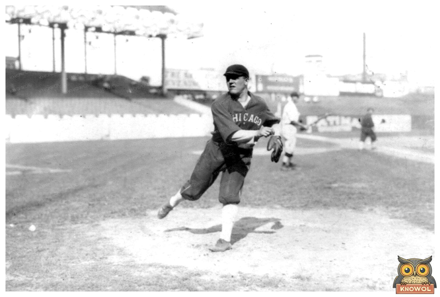 Historic 1914 Baseball Action: White Sox Pitcher