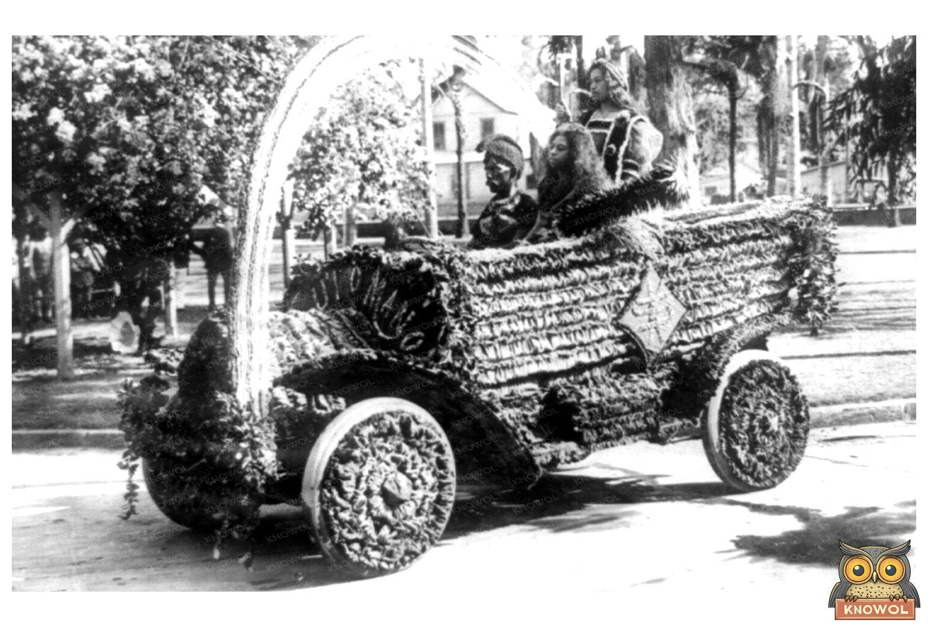 1909 Floral Parade Float: Princess of Mauoa, Honolulu