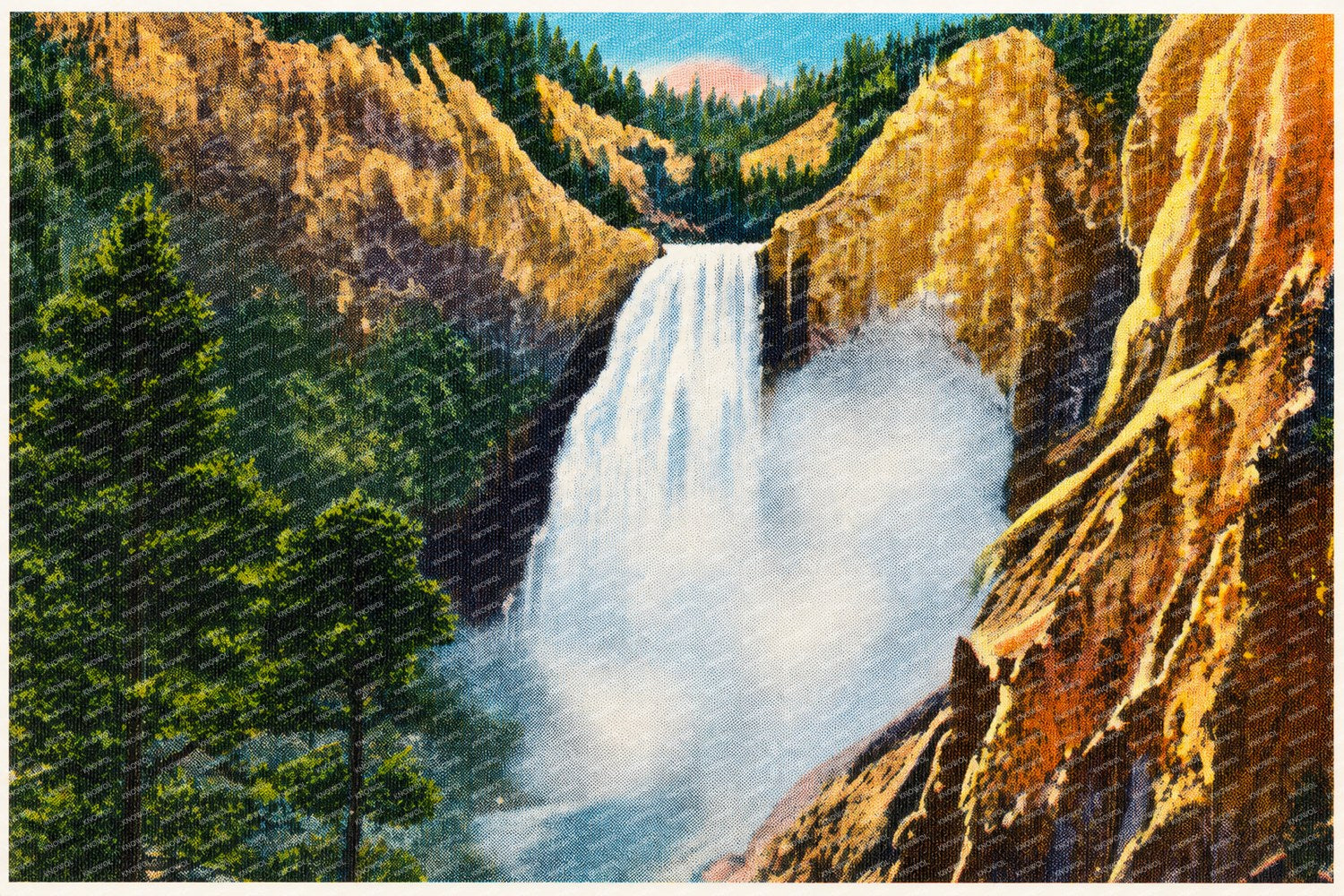 Yellowstone National Park, WY: Great Falls and Canon of the Yellowstone in Yellowstone National Park.