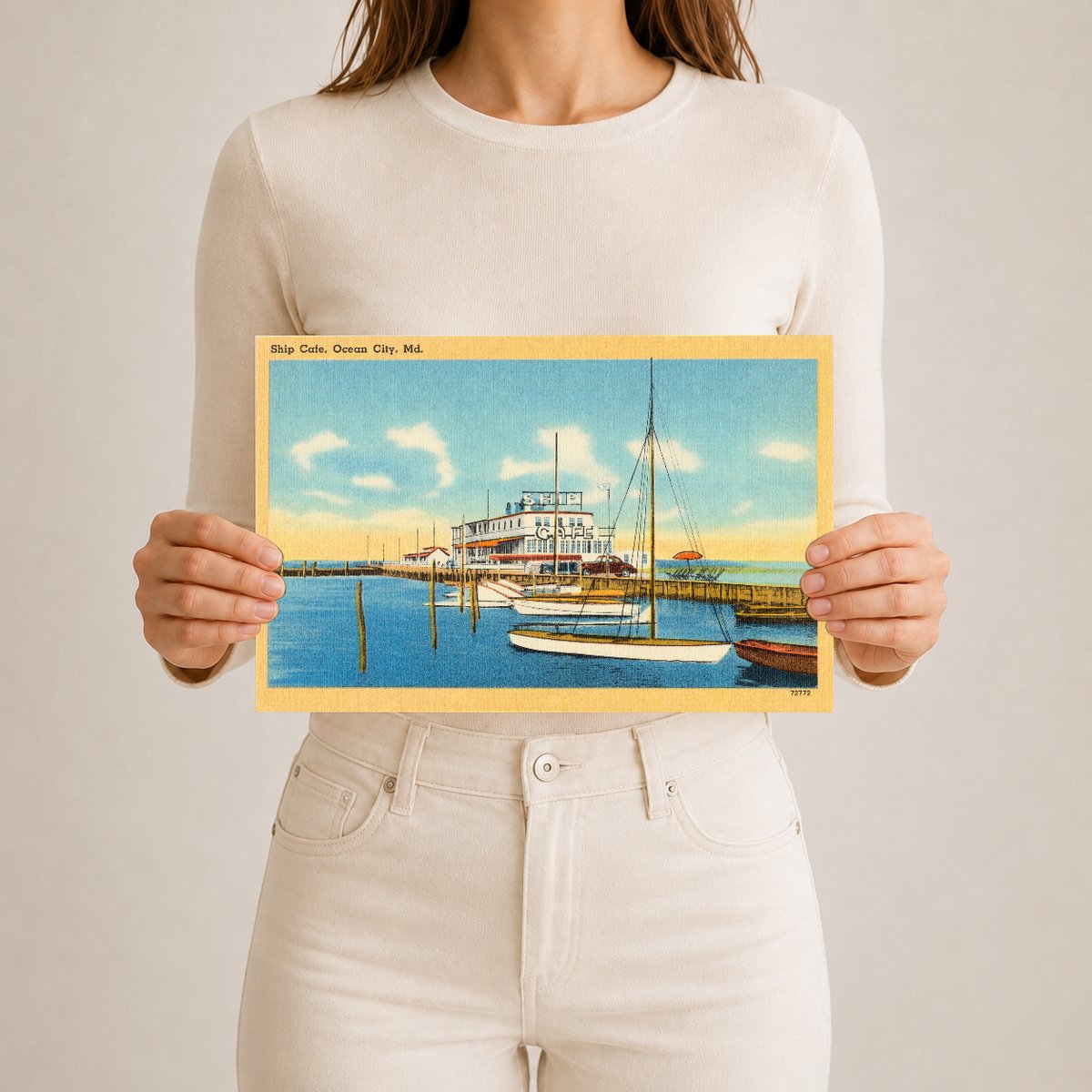 Ship Cafe, Ocean City, MD — Vintage Maryland Postcard