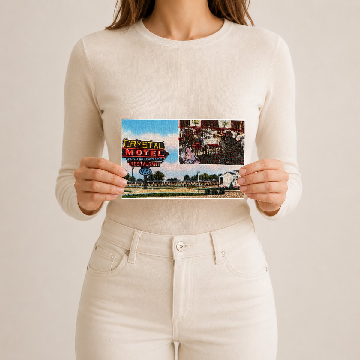 Crystal Motel & Restaurant, U. S. Highway 301... Bel Alton, Maryland — Vintage Maryland Postcard