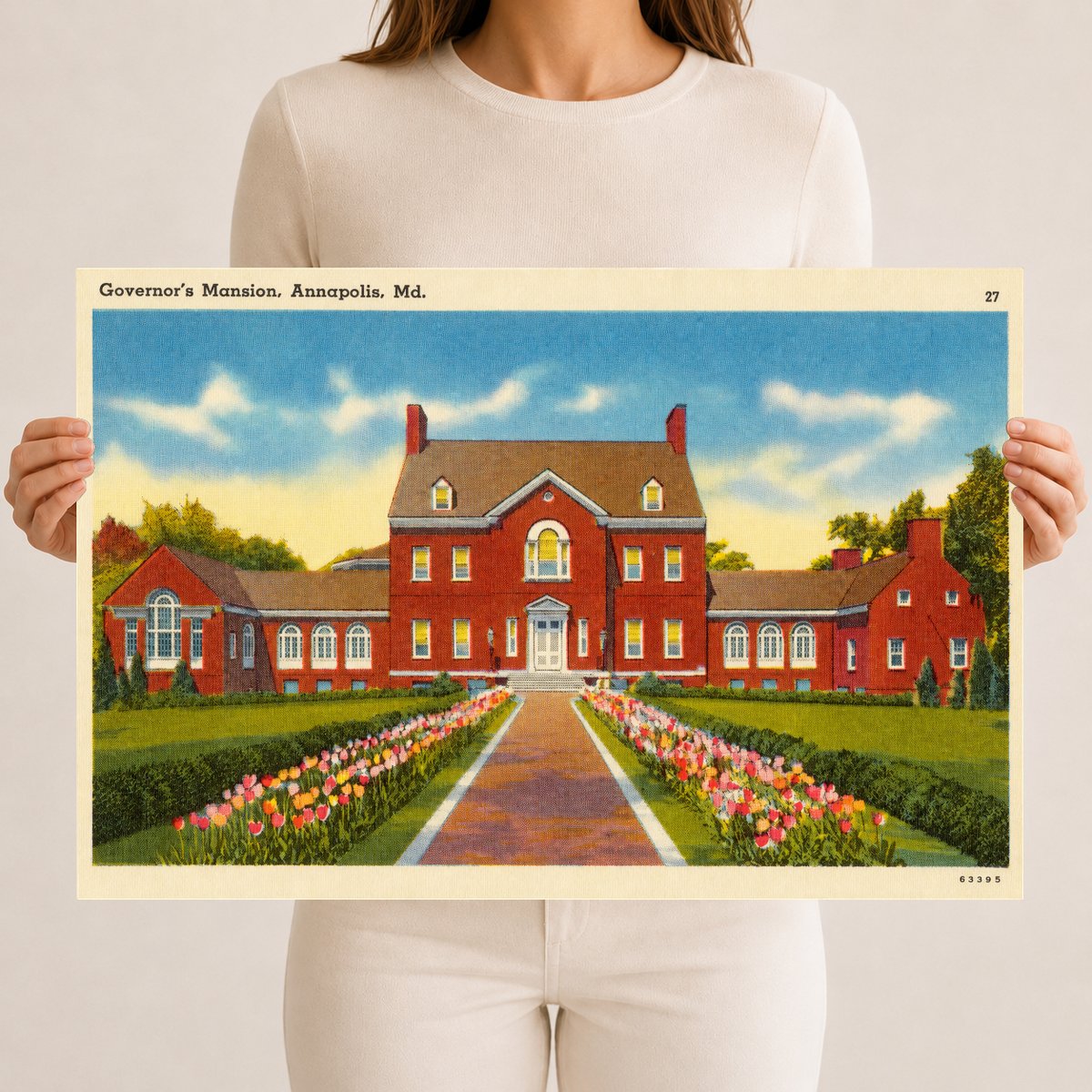 Governor's mansion, Annapolis, MD — Vintage Maryland Postcard