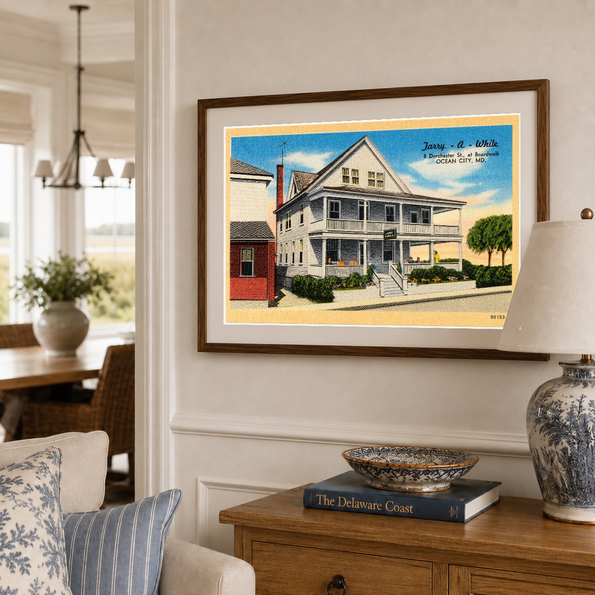 Tarry-a-While, 8 Dorchester St., at Boardwalk, Ocean City, MD — Vintage Maryland Postcard