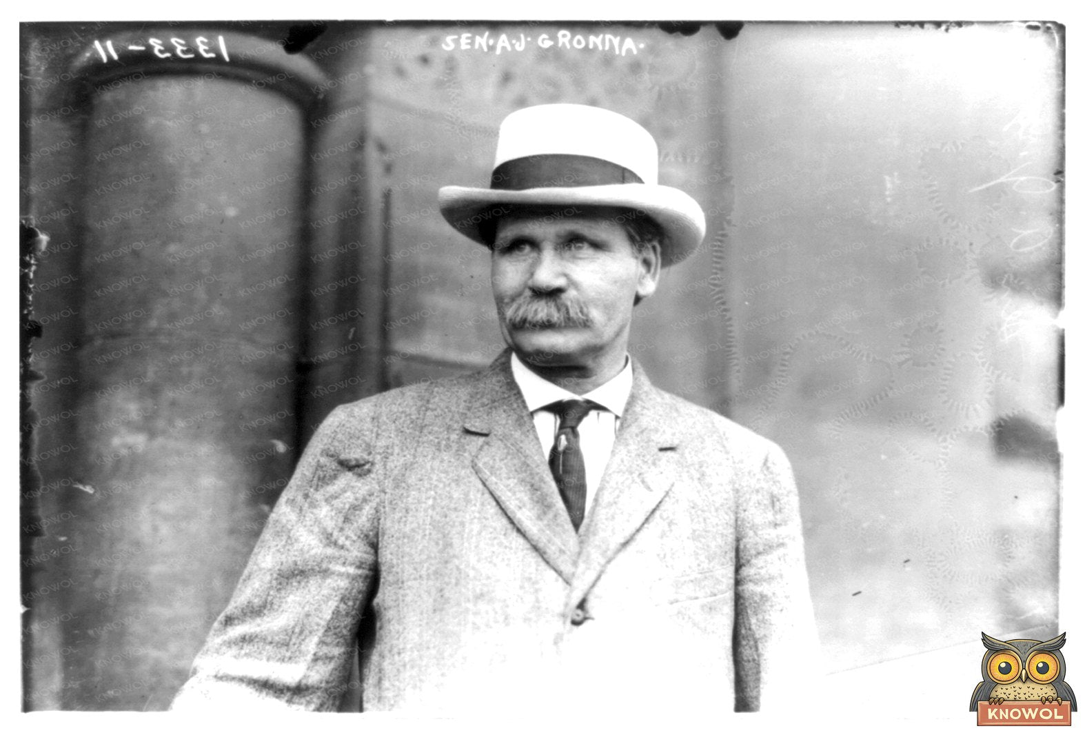 Portrait of a 1920s American Politician in Profile