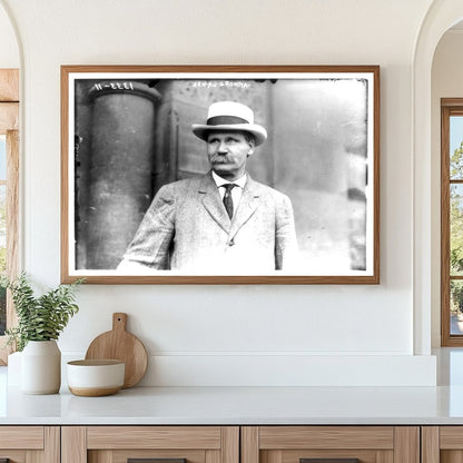 Portrait of a 1920s American Politician in Profile