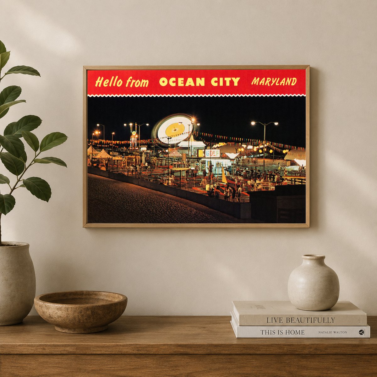 Hello from Ocean City Maryland — Vintage Maryland Postcard