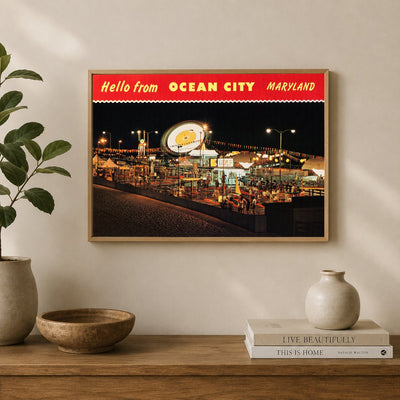 Hello from Ocean City Maryland — Vintage Maryland Postcard