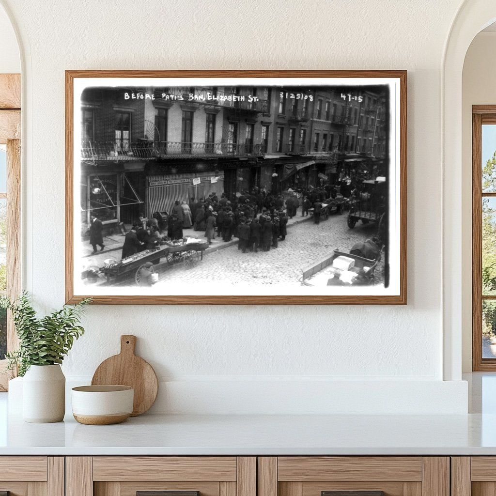 1908 New York Urban Life: Elizabeth St. Scene