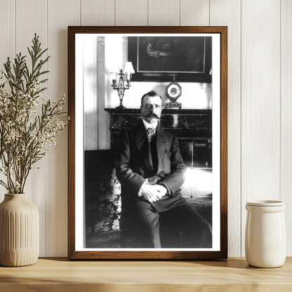 Vintage Portrait of Pioneering Aviator Louis Blériot