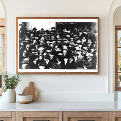 1920 Wall Street Curb Brokers in Action, NYC