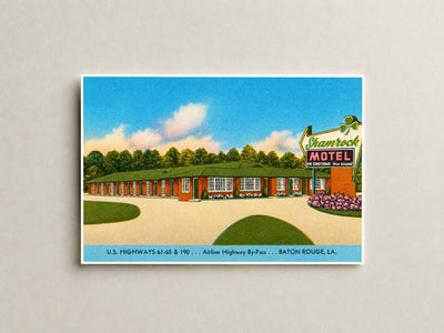 Baton Rouge, LA: Shamrock Motel, U. S. Highways 61-65 & 190... Airline Highway By-Pass... Baton Rouge