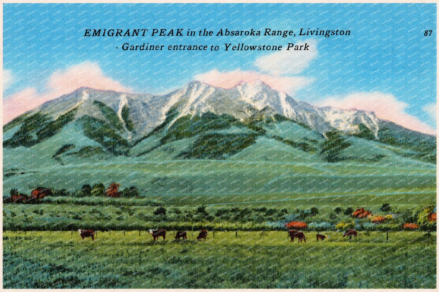 Emigrant Peak, MT: Emigrant Peak in the Absaroka Range, Livingston - Gardiner entrance to Yellowstone Park