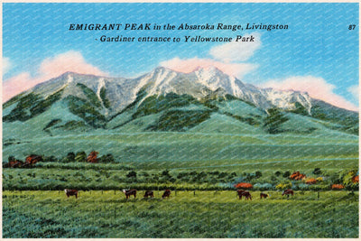 Emigrant Peak, MT: Emigrant Peak in the Absaroka Range, Livingston - Gardiner entrance to Yellowstone Park