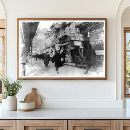 Vibrant 1914 Bowery Street Life in NYC