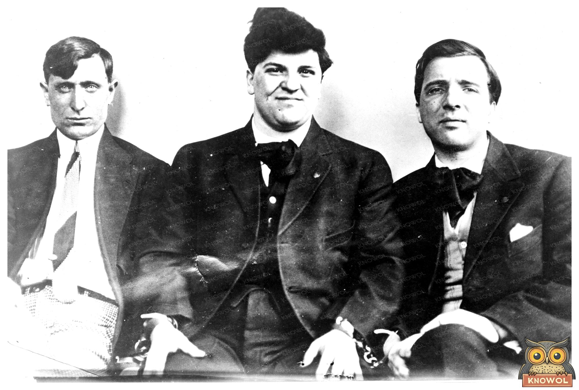Defiant Labor Leaders in Handcuffs, 1912