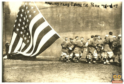 1914 Ebbets Park Flag-Raising Moment in NYC