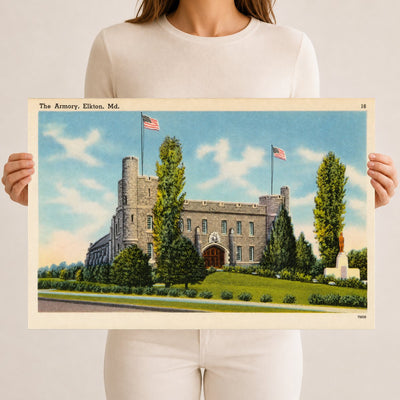 The Armory, Elkton, MD — Vintage Maryland Postcard