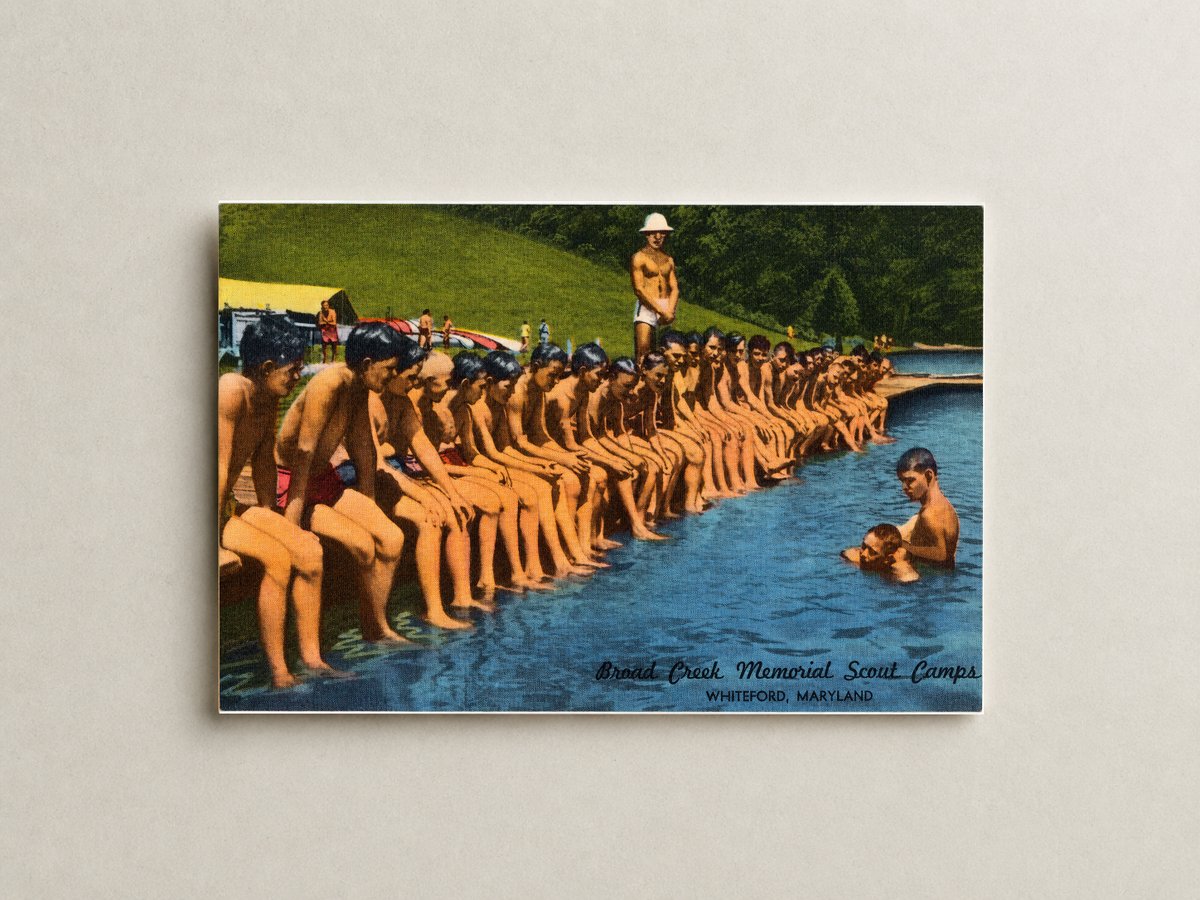 Broad Creek Memorial Scout Camps — Vintage Maryland Postcard