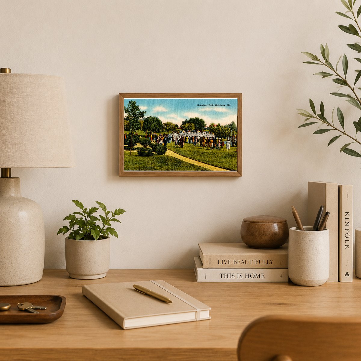 Municipal Park, Salisbury, MD — Vintage Maryland Postcard