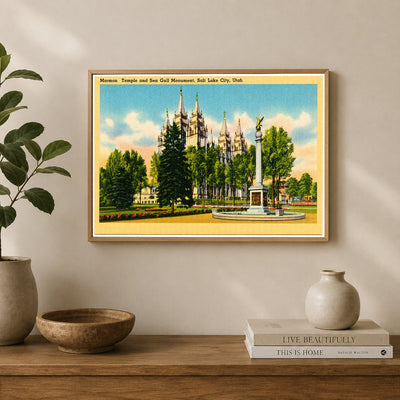 Salt Lake City, UT: Mormon Temple and Sea Gull Monument