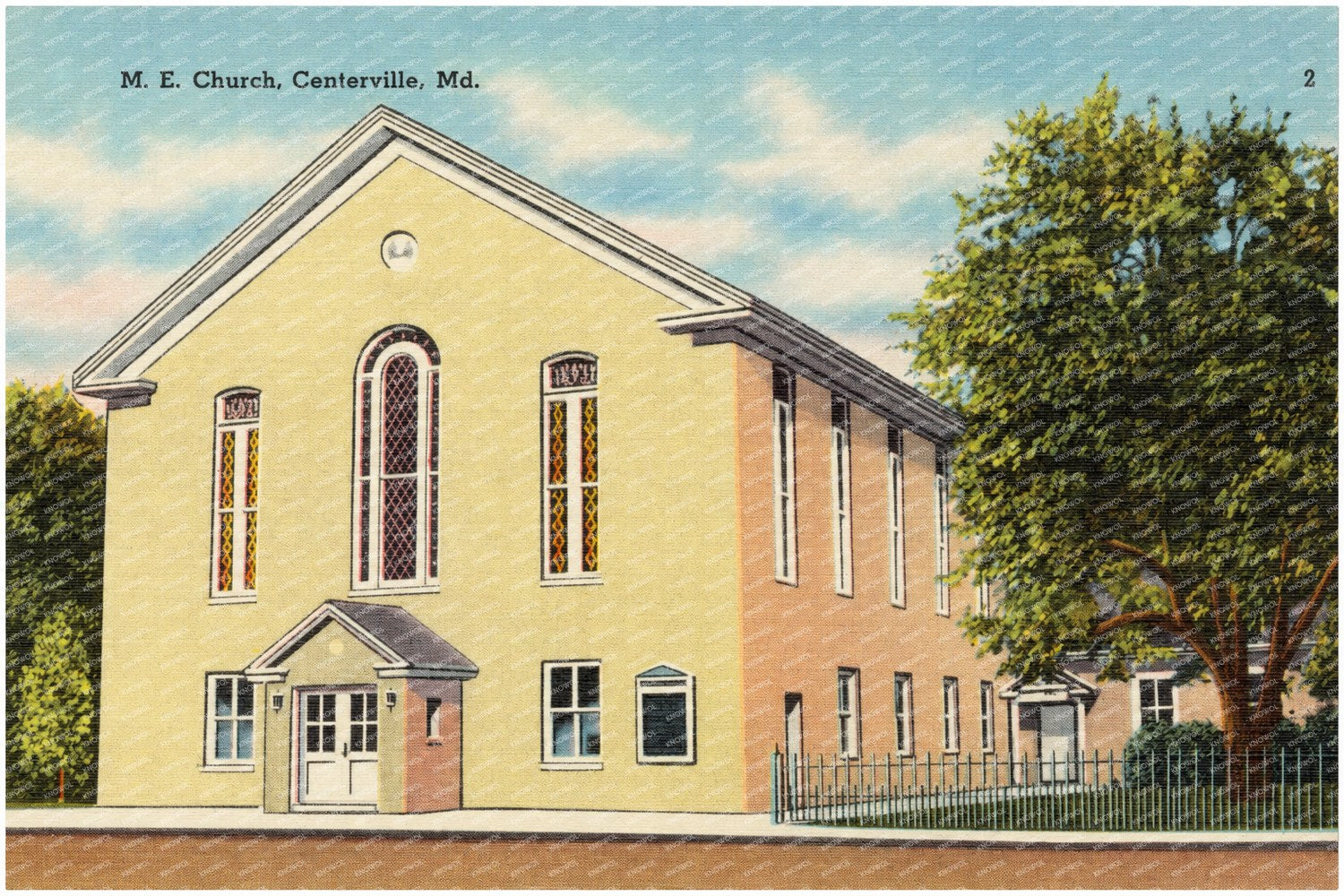 M. E. Church, Centerville, MD — Vintage Maryland Postcard