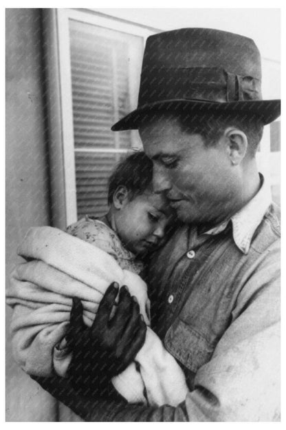 Father and Baby at Clinic in Eleven Mile Corner Arizona 1942