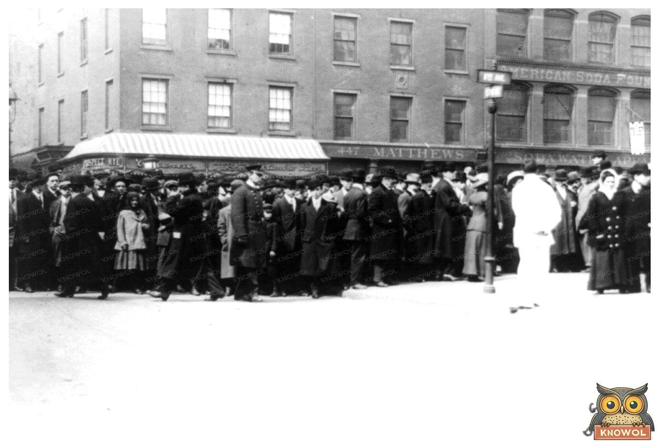 Aftermath of Triangle Shirtwaist Fire: Mourning Crowds