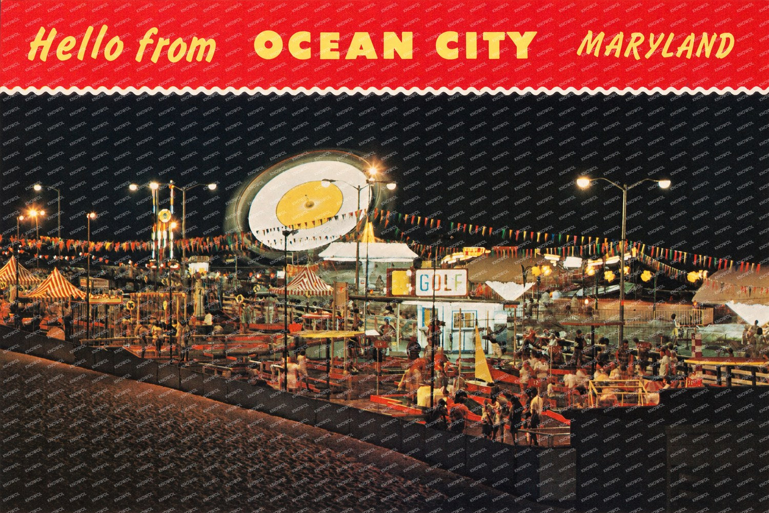 Hello from Ocean City Maryland — Vintage Maryland Postcard