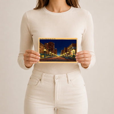 Salt Lake City, UT: Main Street at night, Slat Lake City