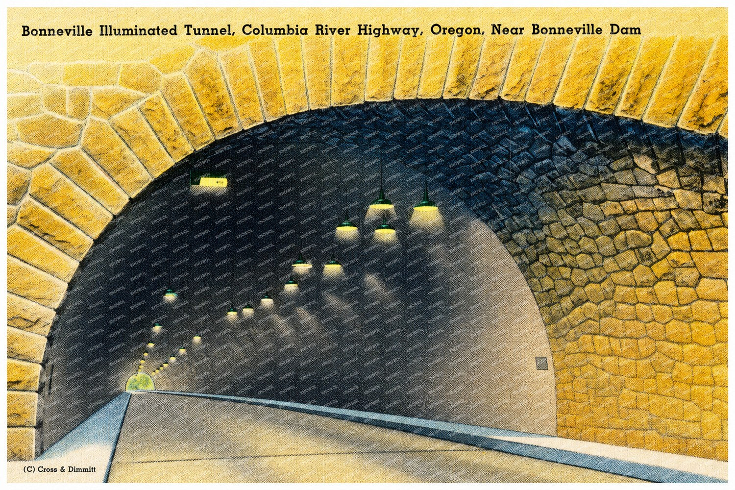 OR: Bonneville Illuminated Tunnel, Columbia River Highway, Oregon, near Bonneville Dam