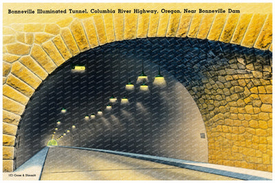 OR: Bonneville Illuminated Tunnel, Columbia River Highway, Oregon, near Bonneville Dam