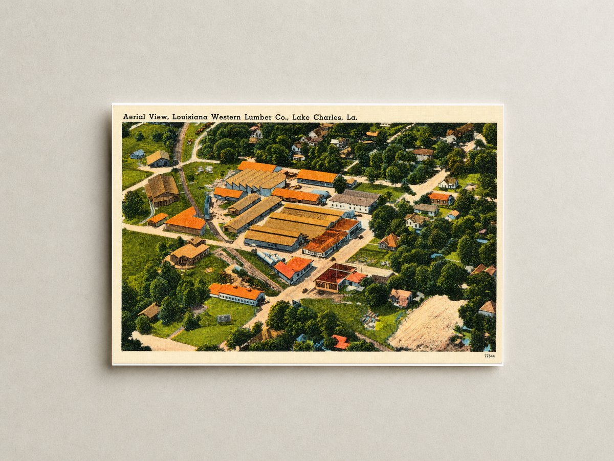 Lake Charles, LA: Aerial View, Louisiana Western Lumber Co.