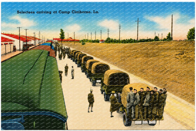 Forest Hill, LA: Selectees arriving at Camp Claiborne