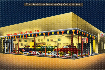 Clay Center, KS: Eiznhamer Motor Co., Your Studebaker Dealer -- Clay Center
