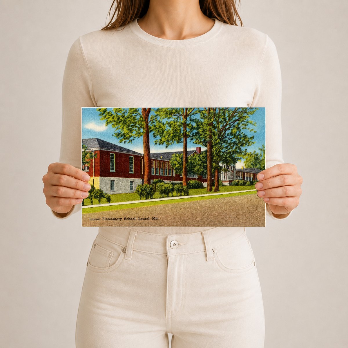 Laurel Elementary School, Laurel, MD — Vintage Maryland Postcard